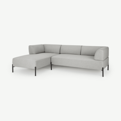 An Image of Kiva Left Hand Facing Chaise End Corner Sofa, Hail Grey
