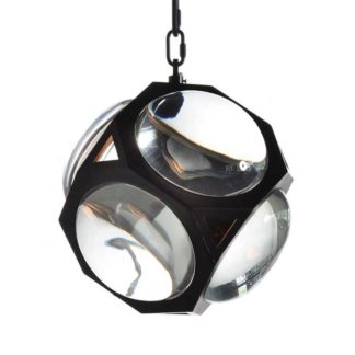 An Image of Timothy Oulton Iris Large Pendant, Matt Black