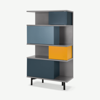 An Image of Fowler Tall Shelving Unit, Multicolour