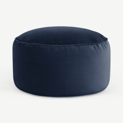 An Image of Lux Velvet floor cushion, Royal Blue Velvet