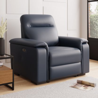 An Image of Bianca Electric Reclining Armchair Grey