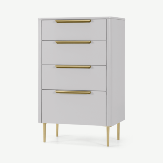 An Image of Ebro Tall Chest of Drawers, Grey
