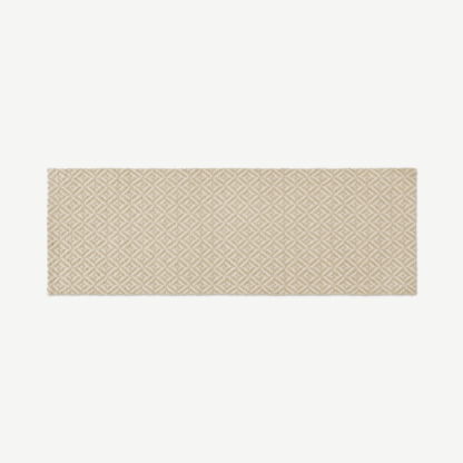 An Image of Mira Flatweave Runner, 66 x 200cm, Soft Taupe