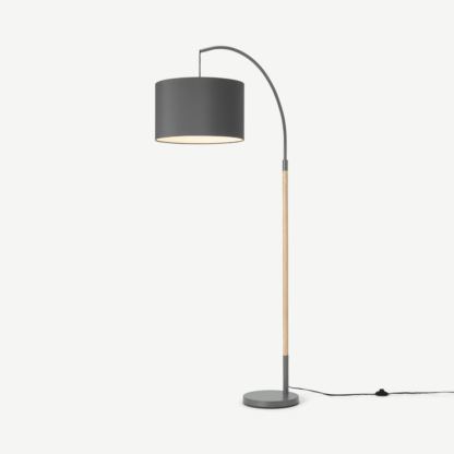 An Image of Kyle Overreach Floor Lamp, Grey