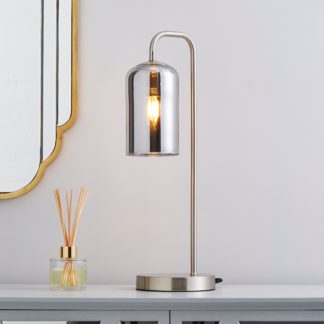 An Image of Palazzo Chrome Table Lamp Satin Nickel