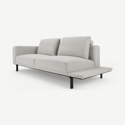 An Image of Nocelle 3 Seater Sofa with Side Table, Chic Grey