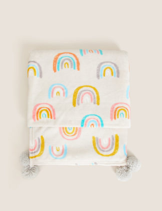 An Image of M&S Kids' Rainbow Throw