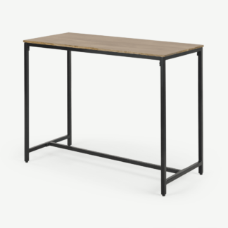 An Image of Lomond 4 Seat Bar Table, Mango wood and Black