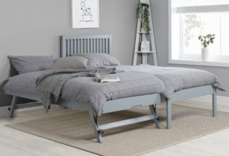 An Image of Buxton Grey Wooden Guest Bed Frame - 3ft Single