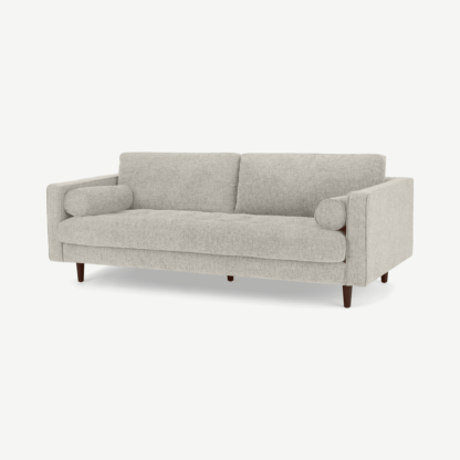 An Image of Scott 3 Seater Sofa, Ivory Weave
