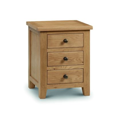 An Image of Marlborough Oak 3 Drawer Bedside Table