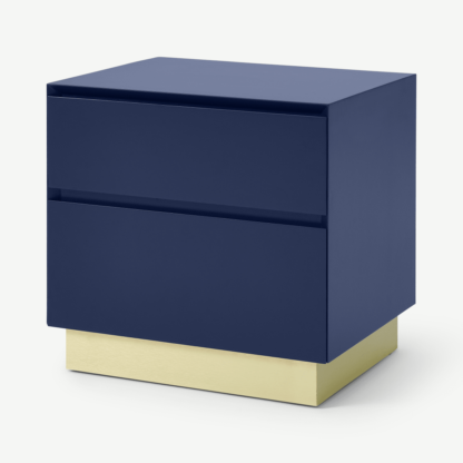 3f5a440483fd965399f6eb92a254b4b934e5aedabe0ecfb02ffbcaa0d19343a0-1.png An Image of Elsdon Bedside Table, Royal Blue & Brass