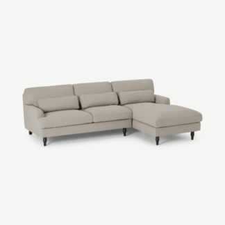 An Image of Tamyra Right Hand Facing Chaise End Corner Sofa, Barley Weave