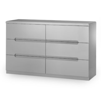 An Image of Manhattan Grey 6 Drawer Wide Chest