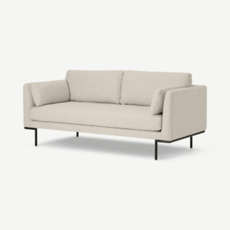 An Image of Harlow Large 2 Seater Sofa, Oatmeal Textured Weave Fabric