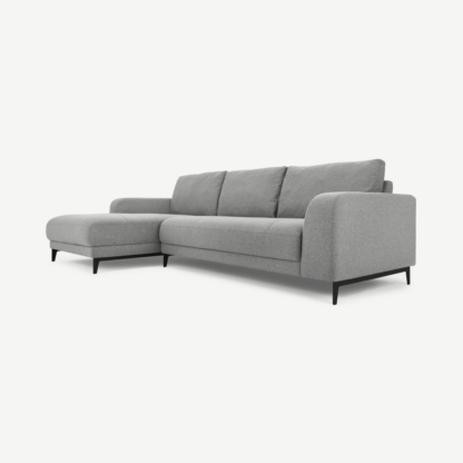 An Image of Luciano Left Hand Facing Chaise End Corner Sofa, Mountain Grey