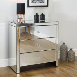 An Image of Seville Mirrored 3 Drawer Chest