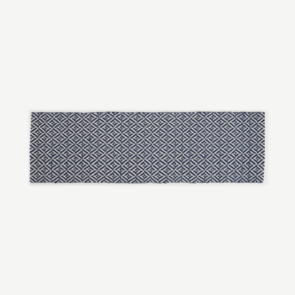 An Image of Mira Flatweave Runner 66 x 200 cm, Navy