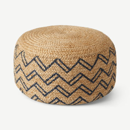 An Image of Elian Pouffe, Natural & Midnight Blue