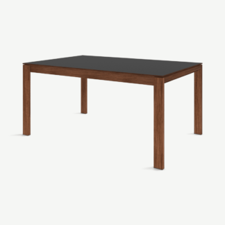 An Image of Corinna 6 Seat Dining Table, Grey HPL & Walnut