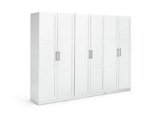 An Image of Habitat Munich 6 Door Framed Wardrobe - White