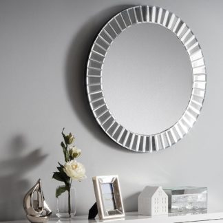An Image of Sonata Round Glass Wall Mirror - 60 cm