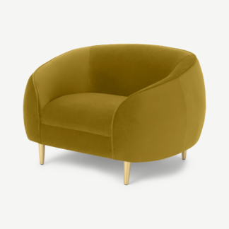 An Image of Trudy Armchair, Vintage Gold Velvet