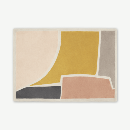 An Image of Juula Large Hand Tufted Wool Rug, 160 x 230cm, Pink