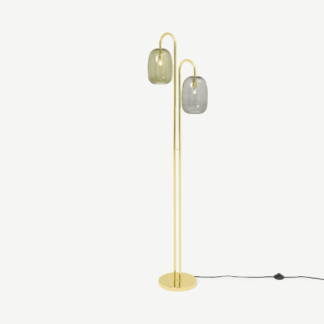 An Image of Lykke Floor Lamp, Multi & Brass