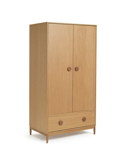 47632f8b0f1d9279ddc2dda250913ac2670d8e630c390b5a8dfc5efb39915d40.jpg An Image of Habitat Cornelia 2 Door 2 Drawer Wardrobe - Oak
