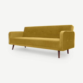 An Image of Chou Click Clack Sofa Bed, Vintage Gold Velvet