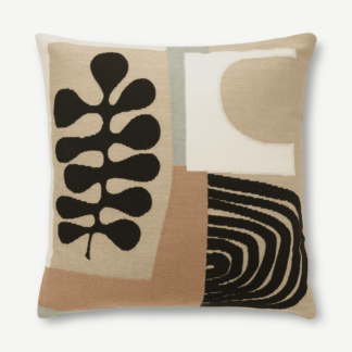 An Image of Onadowan Embriodered Cushion, 50 x 50cm, Neutral