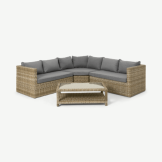 An Image of Garden Corner Lounge Set, Natural