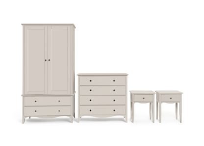 An Image of Habitat Margot 4 Piece 2 Door Wardrobe Set - Grey