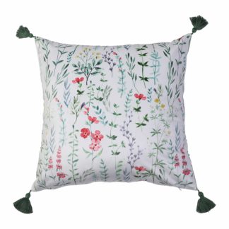 An Image of Disty Printed Floral Cushion Sage