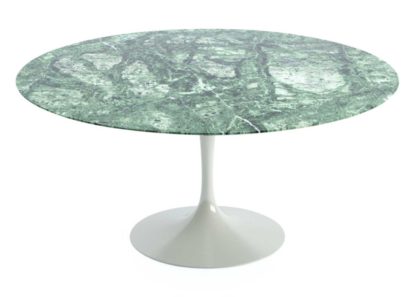 An Image of Knoll Saarinen Tulip Round Dining Table White Laminate Large