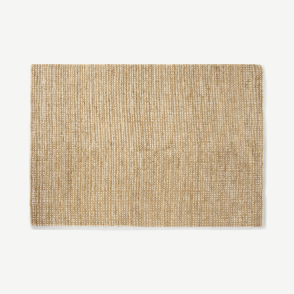 An Image of Mumbi Textured Wool & Jute Rug, Extra Large 200 x 300cm, Natural