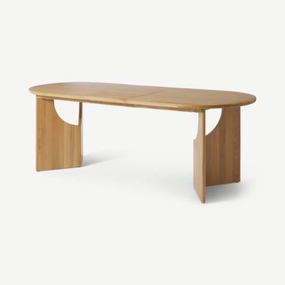 An Image of Mekkin 6-8 Seat Extending Dining Table, Oak