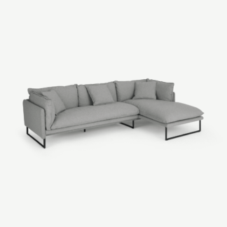 An Image of Malini Right Hand Facing Chaise End Corner Sofa, Mountain Grey