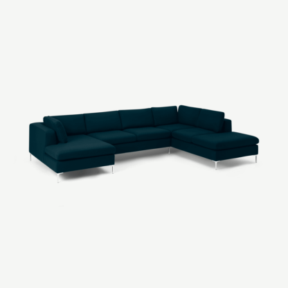 An Image of Monterosso Right Hand Facing Corner Sofa, Elite Teal