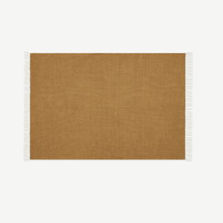 An Image of Ofrah Indoor/Outdoor Rug, Large 160 x 230cm, Ochre Yellow