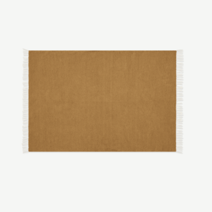 4b676af89f73ba4f3f7866a68ec5393dc7d616660b0ae21549da8636e54ae4ca-1.png An Image of Ofrah Indoor/Outdoor Rug, Large 160 x 230cm, Ochre Yellow