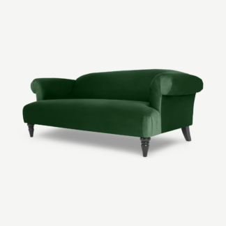 An Image of Claudia 3 Seater Sofa, Forest Green Velvet