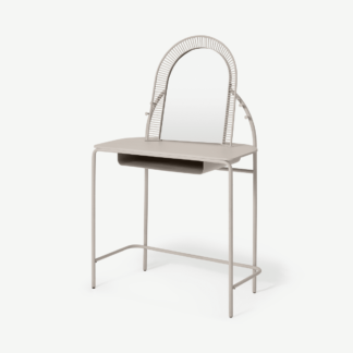 An Image of Oving Metal Dressing Table, Warm Ecru