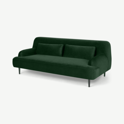 An Image of Giselle 2 Seater Sofa, Moss Green Velvet