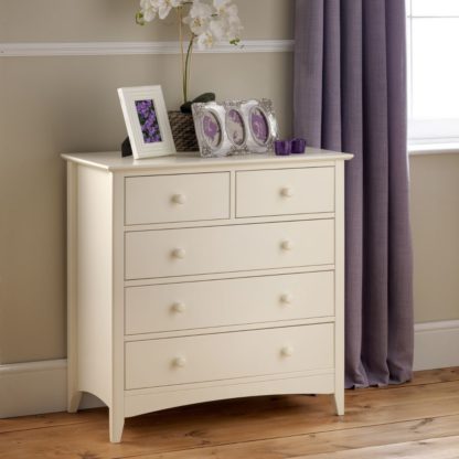 An Image of Cameo Stone White 3 + 2 Drawer Chest