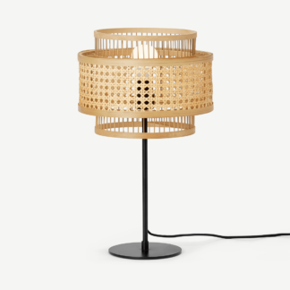 An Image of Yen Table Lamp, Natural Cane