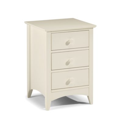506d2fde730dd4b53a9c2bbb7b52f08a3c4b7c54f917ace8fa83b9258758357d.jpg An Image of Cameo Stone White 3 Drawer Bedside Table