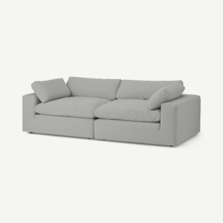 An Image of Samona 3 Seater Sofa, Mineral Cotton & Linen Mix