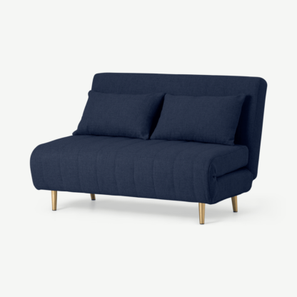 An Image of Bessie Small Sofa Bed, Midnight Weave